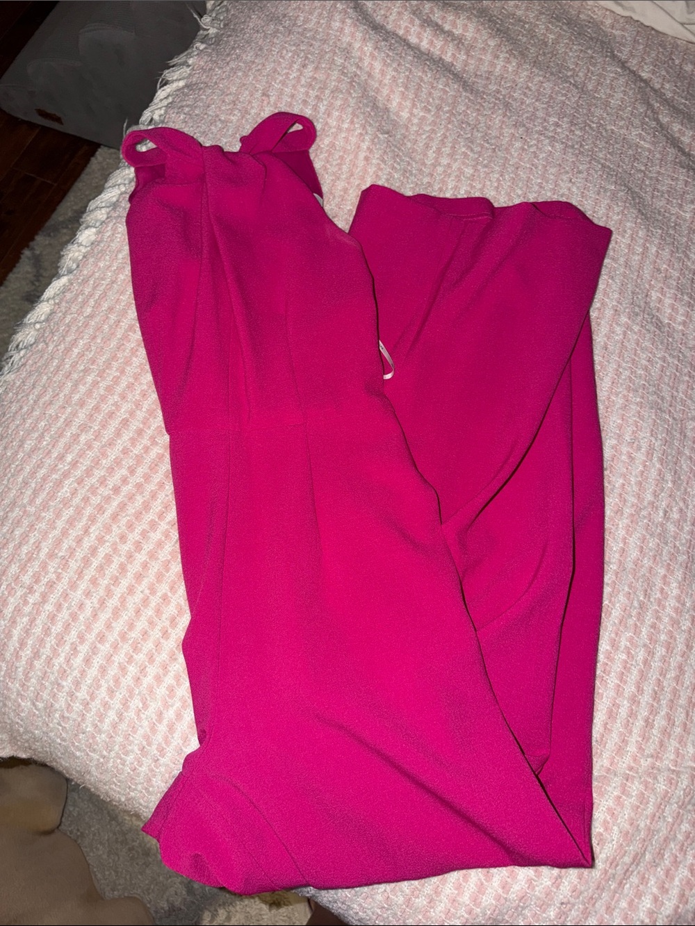 julia jordan Hot Pink Sleeveless Wide-Leg Jumpsuit